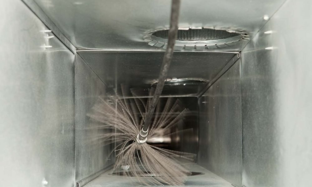 Freshly cleaned air duct